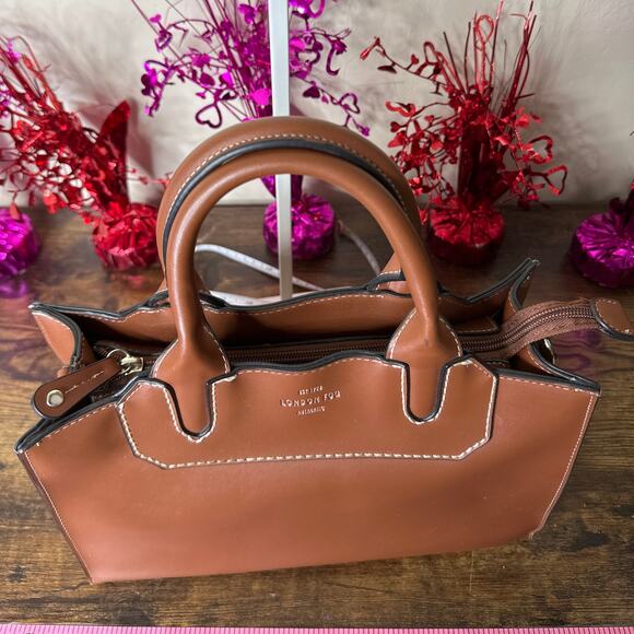 LONDON FOG Brown Top Handle / Crossbody - Picture 5 of 9